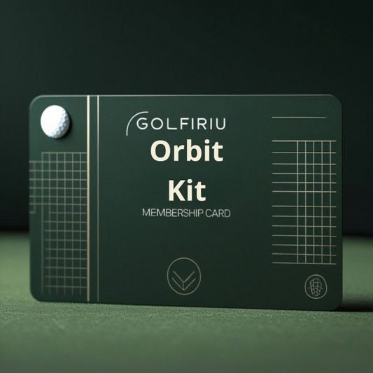Membership card for Golfiriu Orbit Kit on a green background